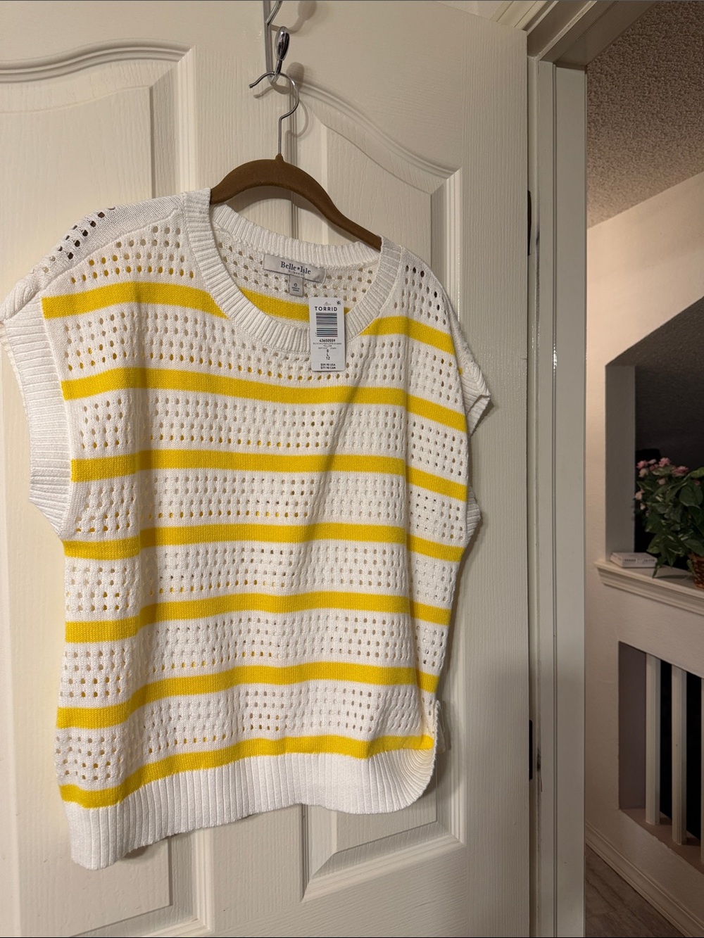 Torrid Belle Isle Cap Sleeve Open-Weave Sweater Top